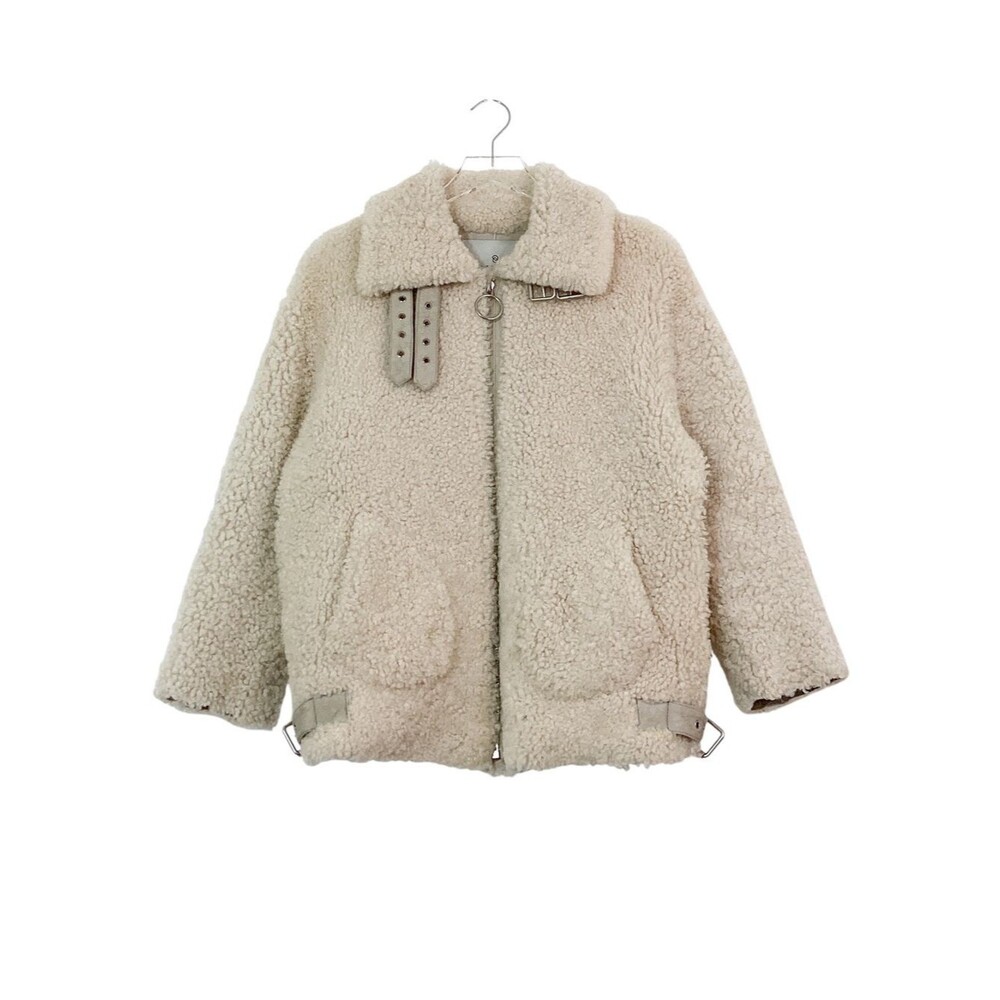 Ducie London Shearling Aviator Jacket Ivory Wool Leather Size 38 M - Picture 13 of 13